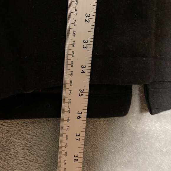 Tommy Hilfiger Men Wool Bland Quilted Lining Car Coat Jacket 2XL Black Overcoat - Picture 11 of 13